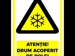 Indicator pentru  drum acoperit de polei