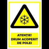 Indicator pentru  drum acoperit de polei